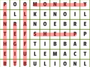 Word Search Animals Game